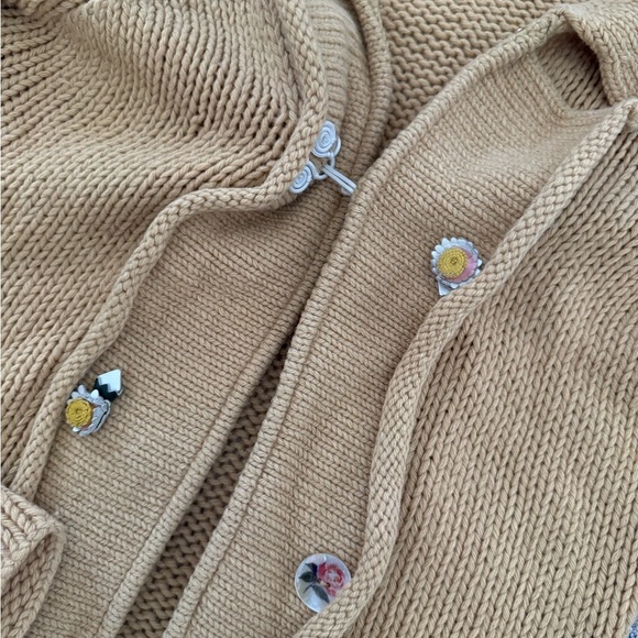 Anthropologie Moth Forever Garden 100% Wool Cardigan - Picture 3 of 4